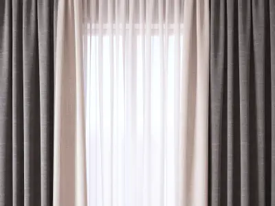 Set 43 Curtains 3D model