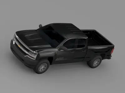 Chevrolet Silverado WT Double Cab  Standart Box 2016 3D model