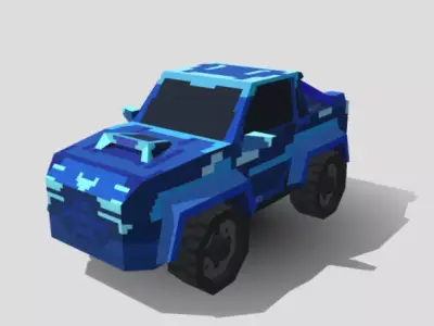 Low-Poy Truck Free low-poly 3D model