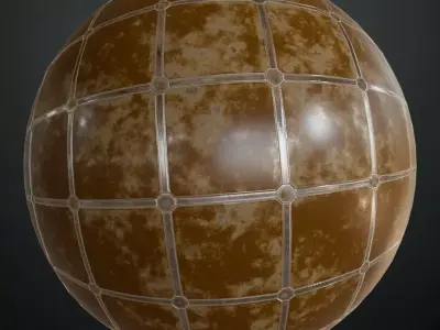 Rusted Worn Brown Metal Panel PBR Seamless Texture