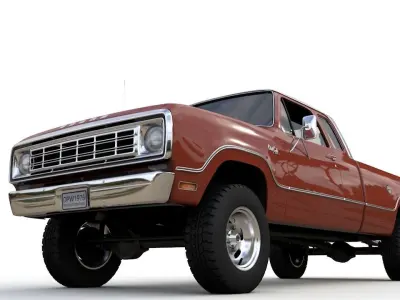 Dodge Power Wagon W200 ClubCab S1 1976 3D model