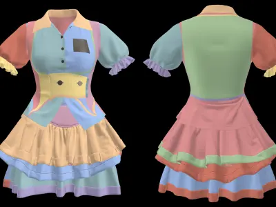 School uniform model  3D model