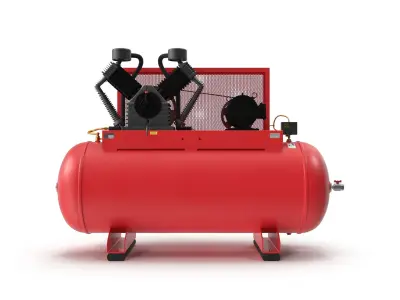 Air Compressor Stationary 120 gallon Low-poly 3D model