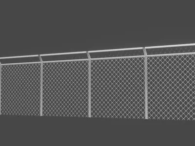 wire barrier 3d model low poly Low-poly 3D model