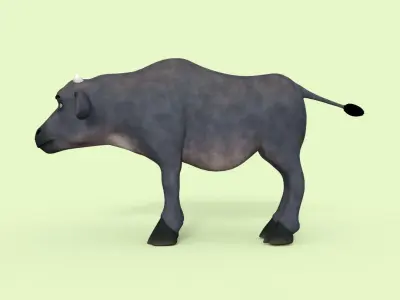 Cartoon Baby Cow  3D model