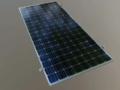 8-Solar Panel 160Wp 1480x670x30mm 3D model