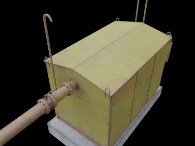 Gas distributor station Low-poly 3D model