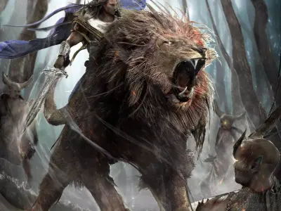 Hercules riding  Nemean lion 3D model