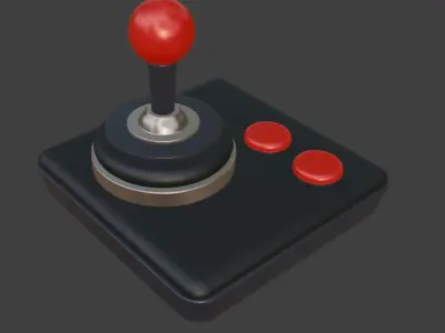 Joystick 3D model with Render Scene File Free 3D model