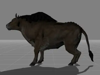 Buffalo V1 animal Low-poly 3D model