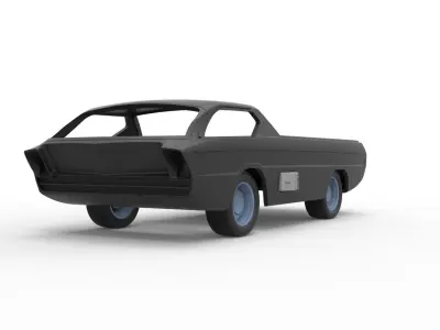 Shell and wheels model Dodge Deora Scale 1 to 24 3D print model