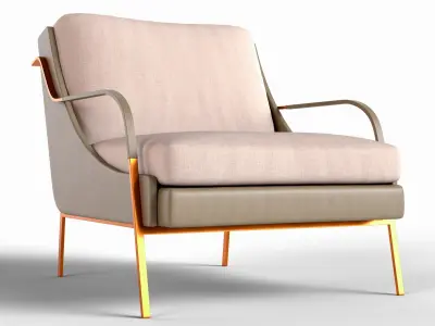 Harlow Lounge Chair Free 3D model