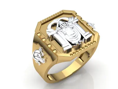 rings jesus christ ring 3D model