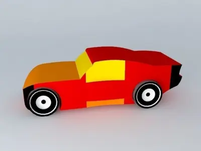 auto paper car Free 3D model