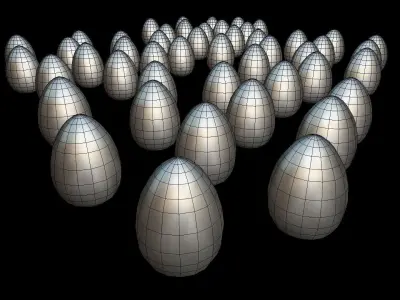 Colections Easter egg Low-poly 3D model