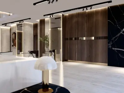 Modern hotel lobby   sketchup design 3D model