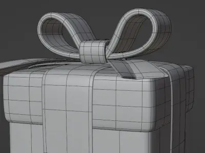 Giftbox gift box Low-poly 3D model