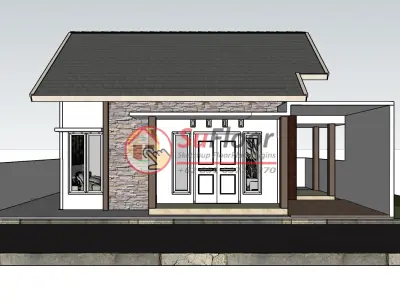 House 8x9m code 457- Sketchup 3D model 3D model 3D model