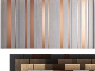 Decorative wall panel set 17 3D model