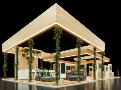 Exhibition Stand - 19m x 10m 3D model - 190m 3D model  3D model