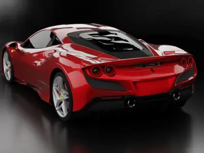 Ferrari F8 Tributo 2020 Low-poly 3D model