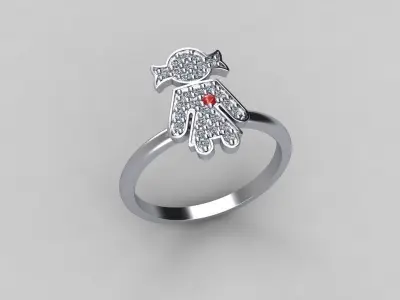 Ring Girl 3D print model