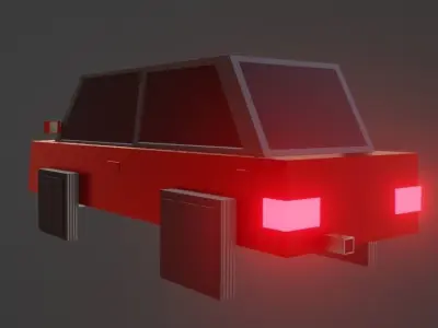 Low-Poly Car Free low-poly 3D model buy
