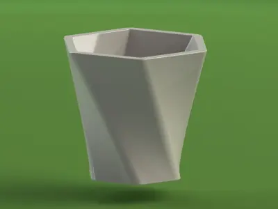 Flowerpot5 hexagon vase 3D print model