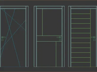 Interior Modern Doors Vol-Sd02 3D model
