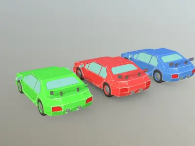 Sports Car - Stylized Race Car Pack Low-poly 3D model