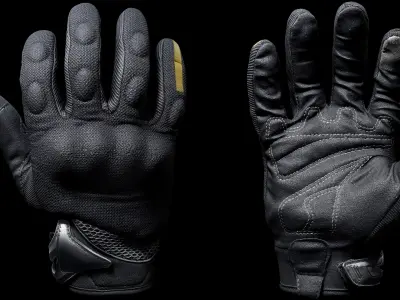 Motor Gloves 010  Low-poly 3D model