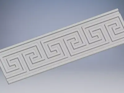 Infinite Greek Key Border Seamless 3D Decor 3D print model