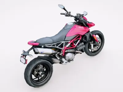2019 Ducati Hypermotard 950 Low-poly 3D model