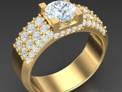 Luxury Men Rings Designs 6MR069 3D print model