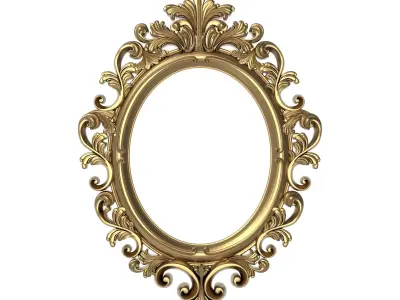 carved frame 3D model 21