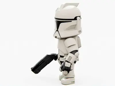 IMPERIAL TROOPER-b  Rigged for Unreal Engine - Unity - MIXAMO  3D model