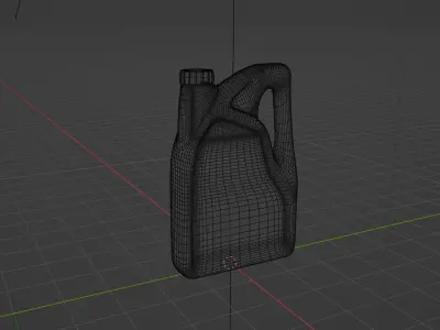 Oil Engine Container Low-poly 3D model