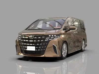 Toyota Alphard Vellfire 2023 HQ interior 3D model