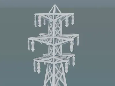 Electric Power Tower 3D model