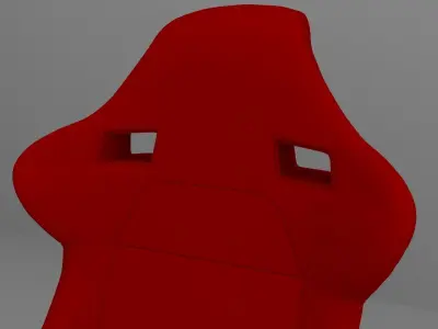 Car Seat 05 Low-poly 3D model