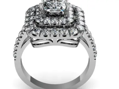 daimond ring 3D print model 18