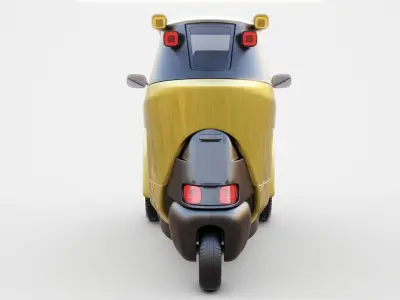 Concept 3 wheel electric vehicle 3D model