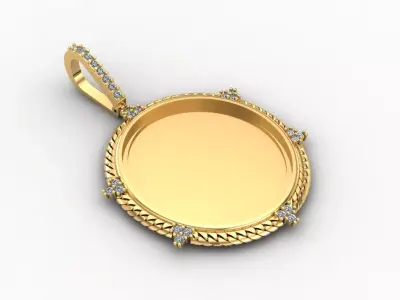 picture pendant chain STL 3D model