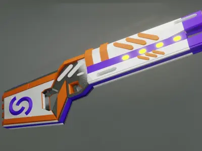 sci fi blaster Free low-poly 3D model