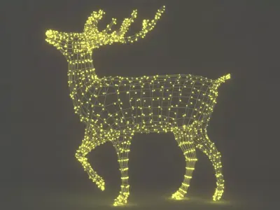 Christmas Decoration Led Reindeer  3D model