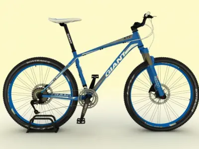 Mountain Bike Giant XTC Blue 3D model