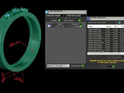 Jewelry Ring  3D print model shop