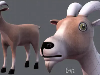 Goat V01 Low-poly 3D model