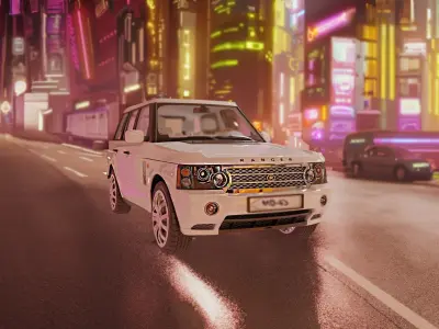 Ranger Car White 3D model