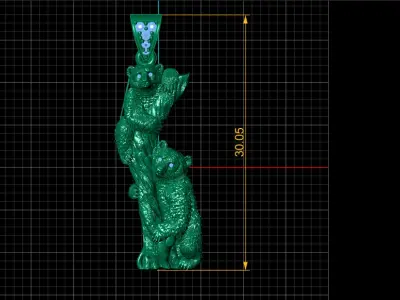 POLAR BEAR PENDAND 3D PRINTABLE MODEL  3D print model
